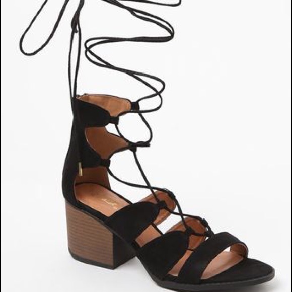 PacSun Shoes - PacSun black faux suede lace up heels